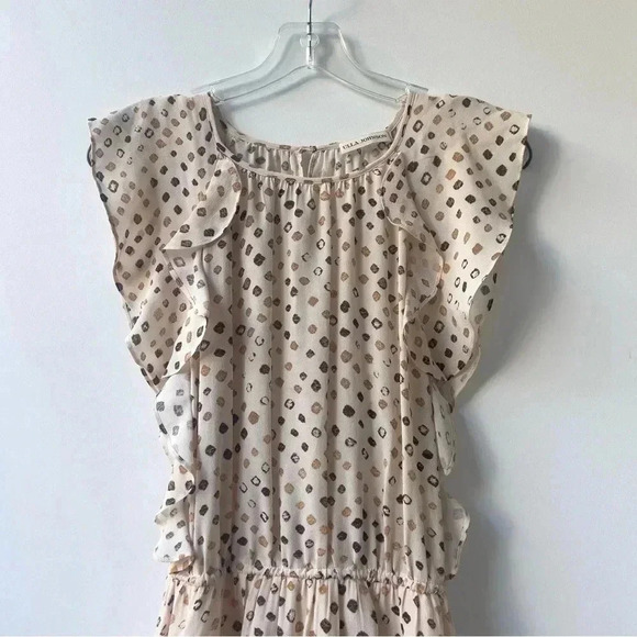 Ulla Johnson 100% Silk Dorothea Midi Dress - Safari Shibori Print - Size 4 - Picture 5 of 16